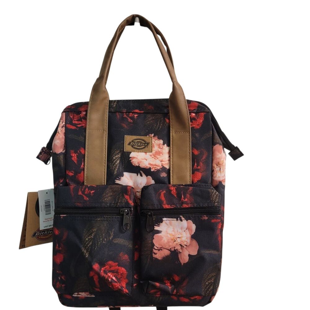 Dickies Floral Convertible Backpack Tote Laptop Bag Spencer's Exclusive NWT